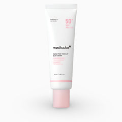 MEDICUBE PDRN PINK TONE UP SUN CREAM SPF50+ / Saules aizsargkrēms ar PDRN un glutationu aizsardzībai un ādas toņa izlīdzināšanai